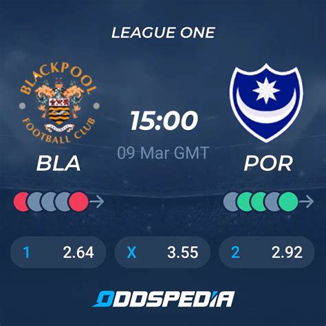 blackpool odds|Blackpool vs Portsmouth Prediction, Lineups & Odds.